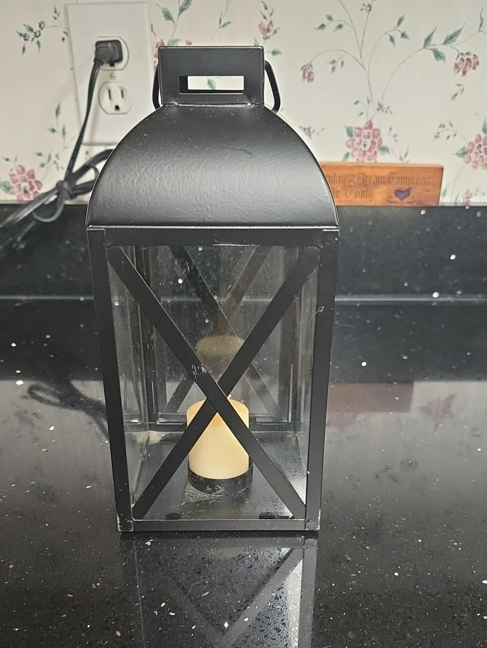 Vintage Black Metal Lantern